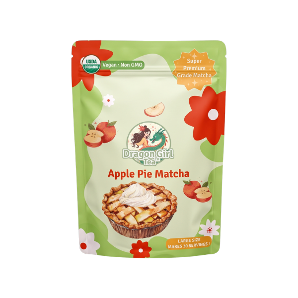 Apple Pie vegan dessert matcha, single pouch — Dragon Girl Tea