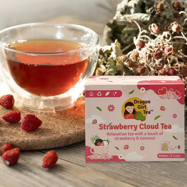 Delicious Strawberry Cloud Tea - Eco-Friendly Herbal Blend
