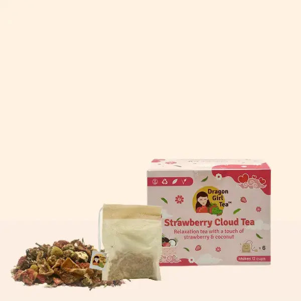 Delicious Strawberry Cloud Tea - Eco-Friendly Herbal Blend