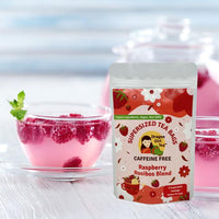 Raspberry Rooibos Blend - Compostable Tea Bags - Caffeine Free