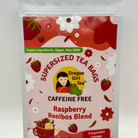 Raspberry Rooibos Blend (Organic Ingredients) - Compostable Tea Bags - Caffeine Free