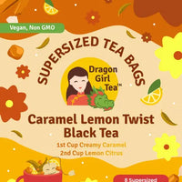 Caramel Lemon Twist Black Tea - Compostable Tea Bags Dragon Girl Tea
