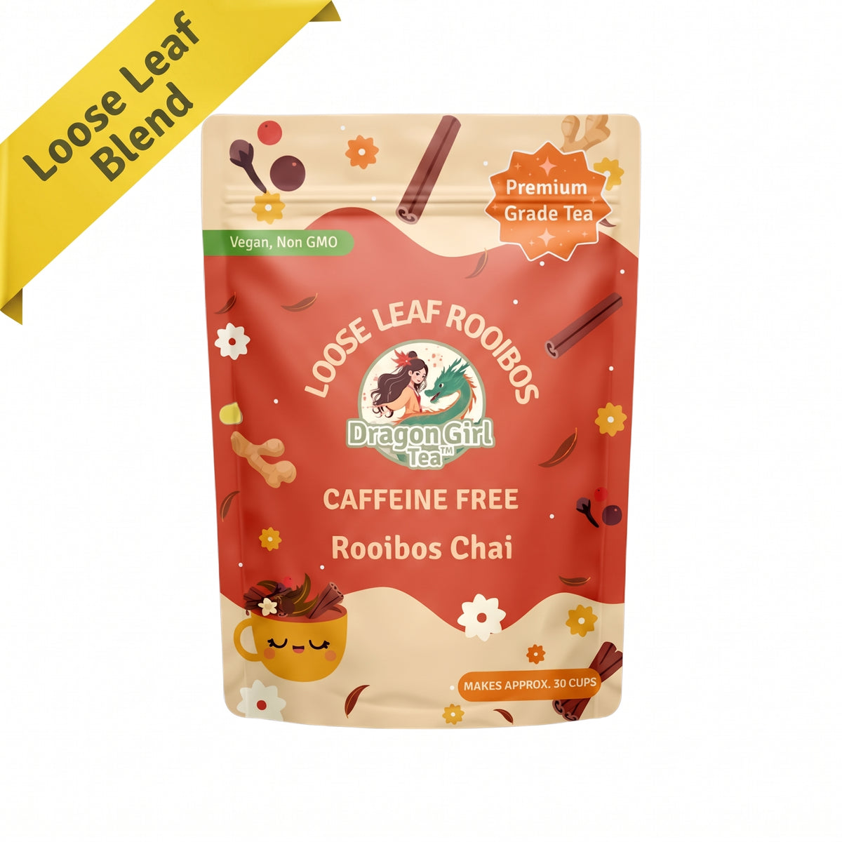 Caffeine Free Rooibos Chai loose leaf herbal tea — Dragon Girl Tea