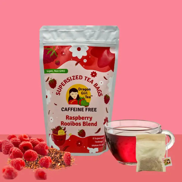 Raspberry Rooibos Tea Blend - Herbal Tea in Compostable Bags
