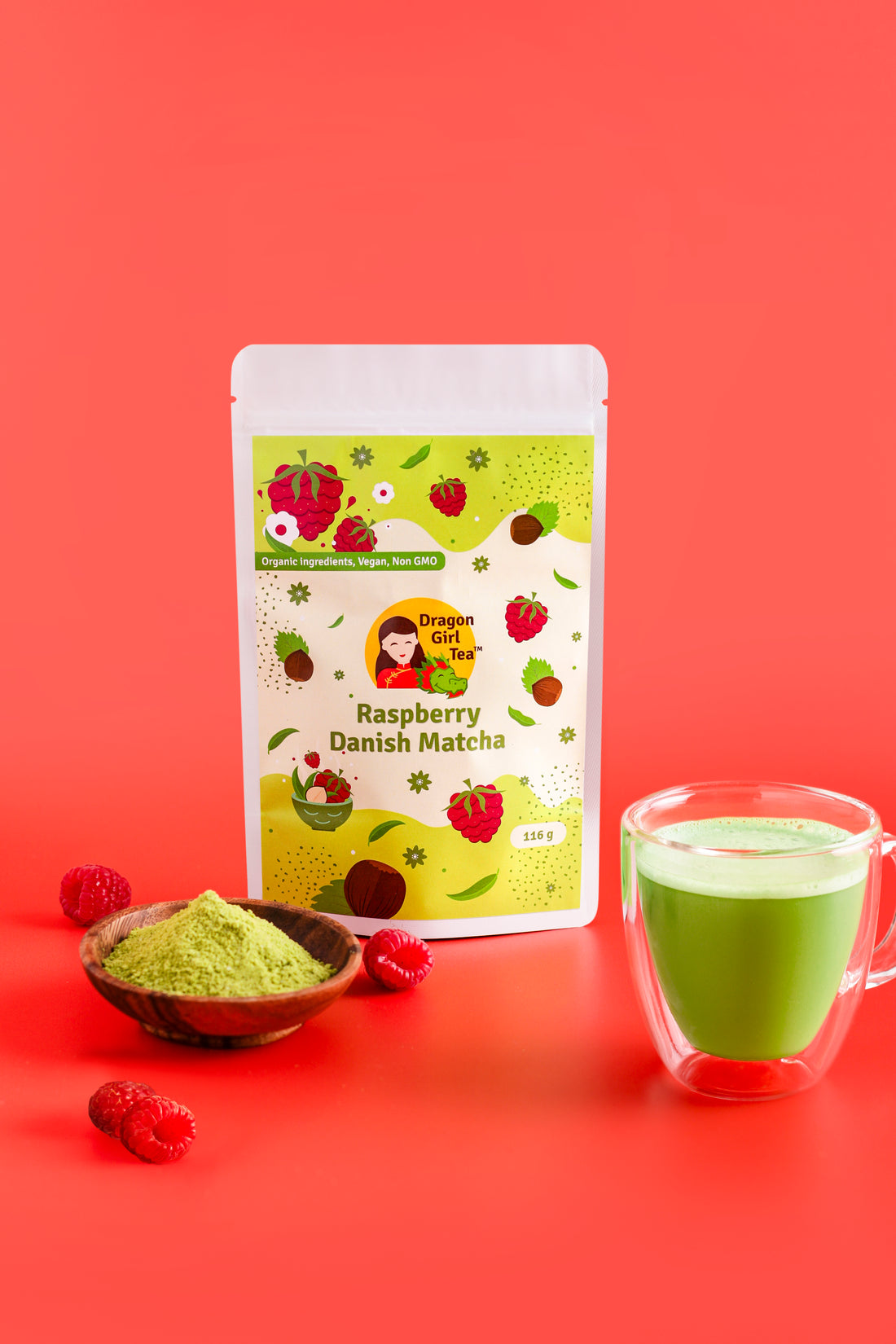 Raspberry Danish Matcha - Large Size 2025