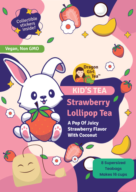 Strawberry Lollipop - Kid's Tea - Caffeine Free - Compostable Tea Bags