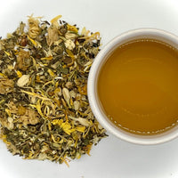 Tea and Cookies Box w/ Flower Power Mint Tea - Caffeine Free - Compostable Tea Bags