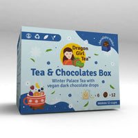 Tea and Chocolates Box w/ Winter Palace Tea - Compostable Tea Bags Dragon Girl Tea
