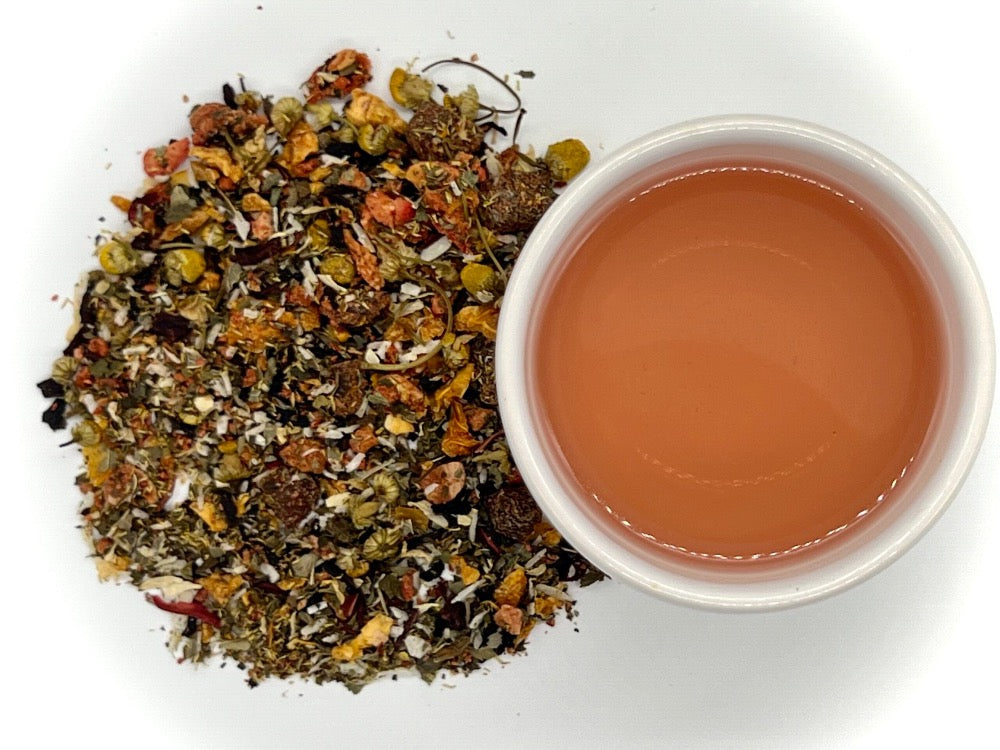 Dragon Tea Girl Organic Strawberry Cloud Tea with Compostable Tea Bags