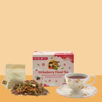 Strawberry Cloud Tea - Herbal Tea - Compostable Tea Bags Dragon Girl Tea