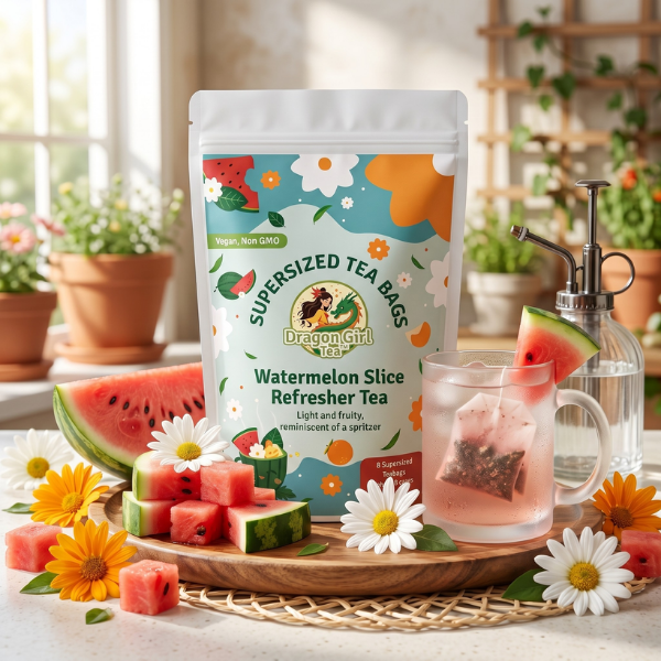 Watermelon Slice Refresher Tea - Compostable Tea Bags