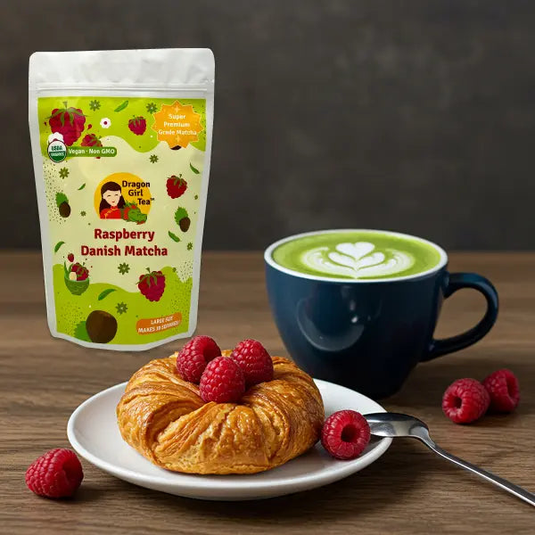 Raspberry Danish Matcha - Large Size