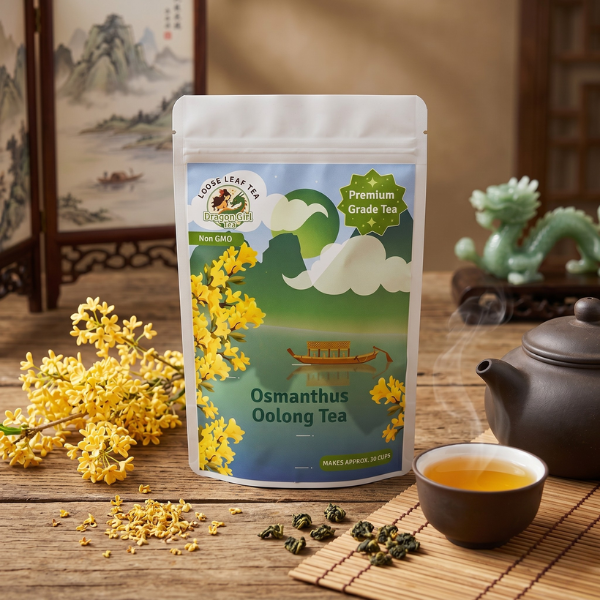 Osmanthus Green Oolong Tea - Loose Leaf Dragon Girl Tea