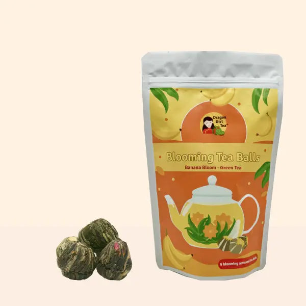Banana Bloom Green Tea - 6 Blooming Tea Balls Dragon Girl Tea