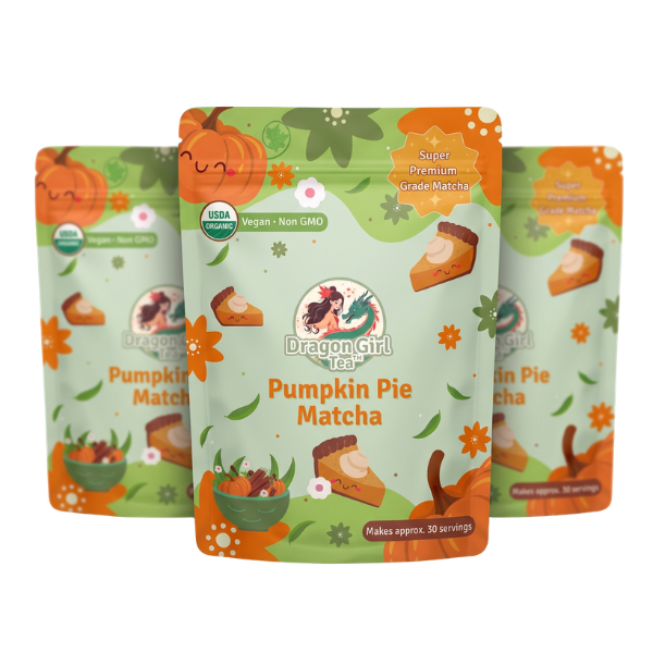 Pumpkin Pie vegan dessert matcha 2-pack – Dragon Girl Tea