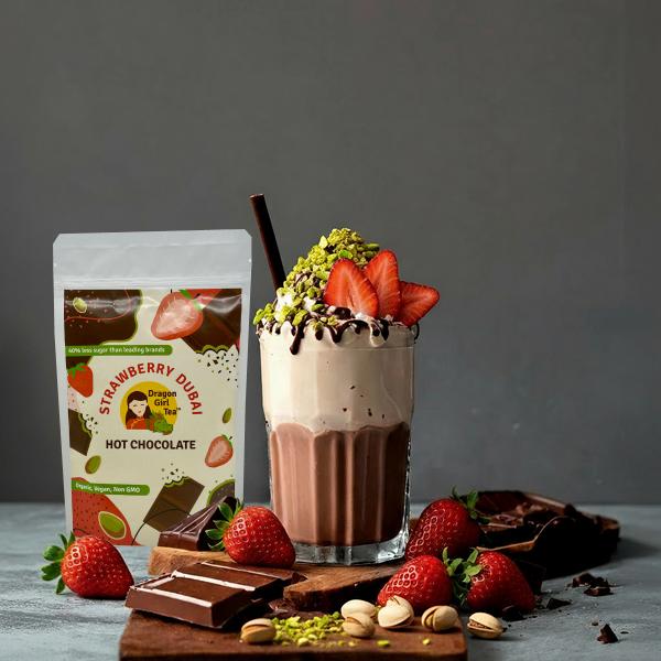 Vegan Strawberry Dubai Hot Chocolate
