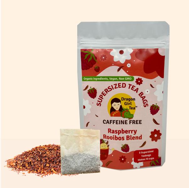 Raspberry Rooibos Blend - Compostable Tea Bags - Caffeine Free