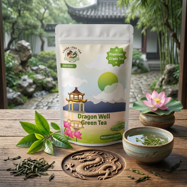 Dragon Well Green Tea - Loose Leaf Dragon Girl Tea