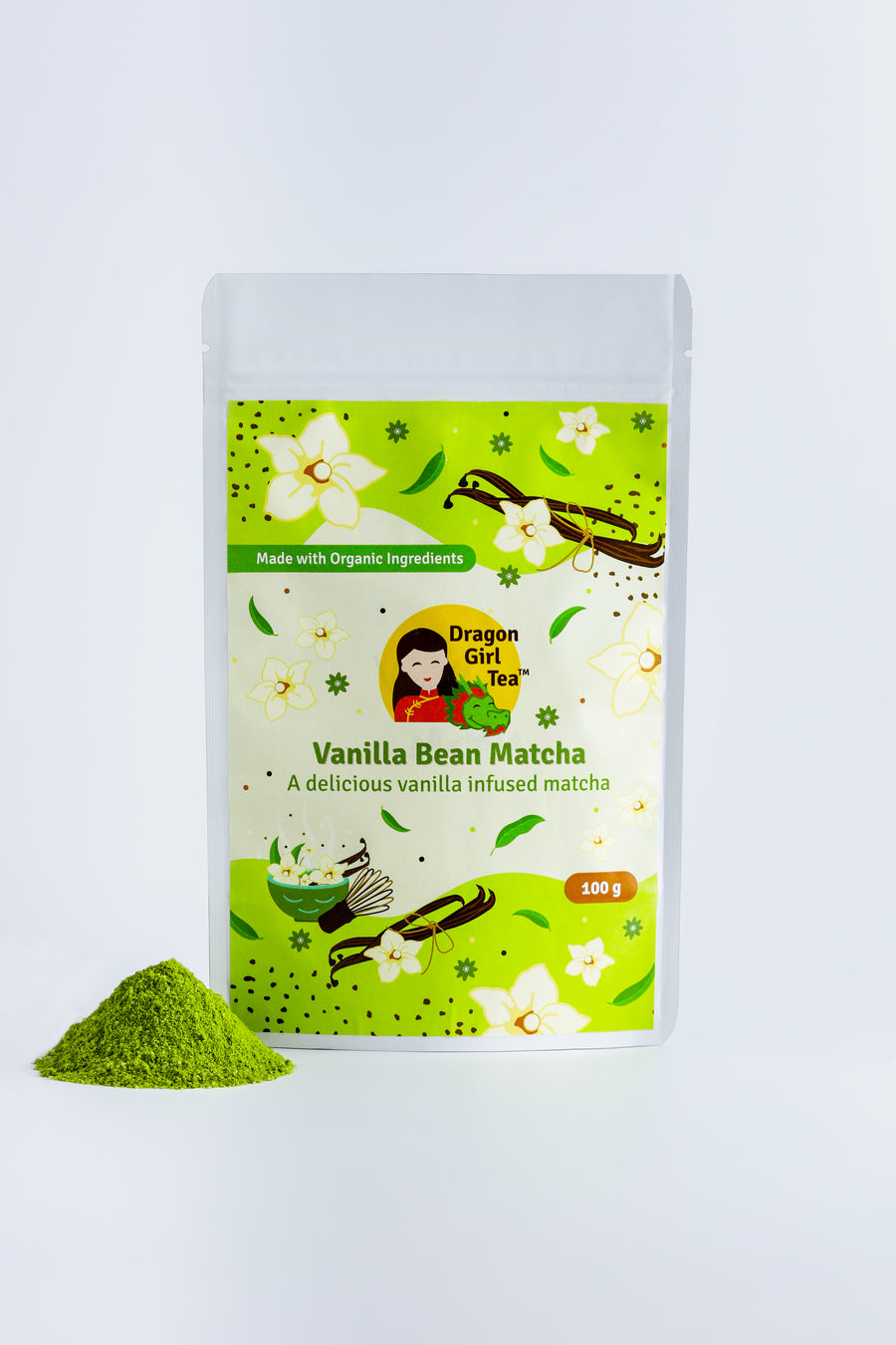 Vanilla Bean Matcha (Organic) - Large Size