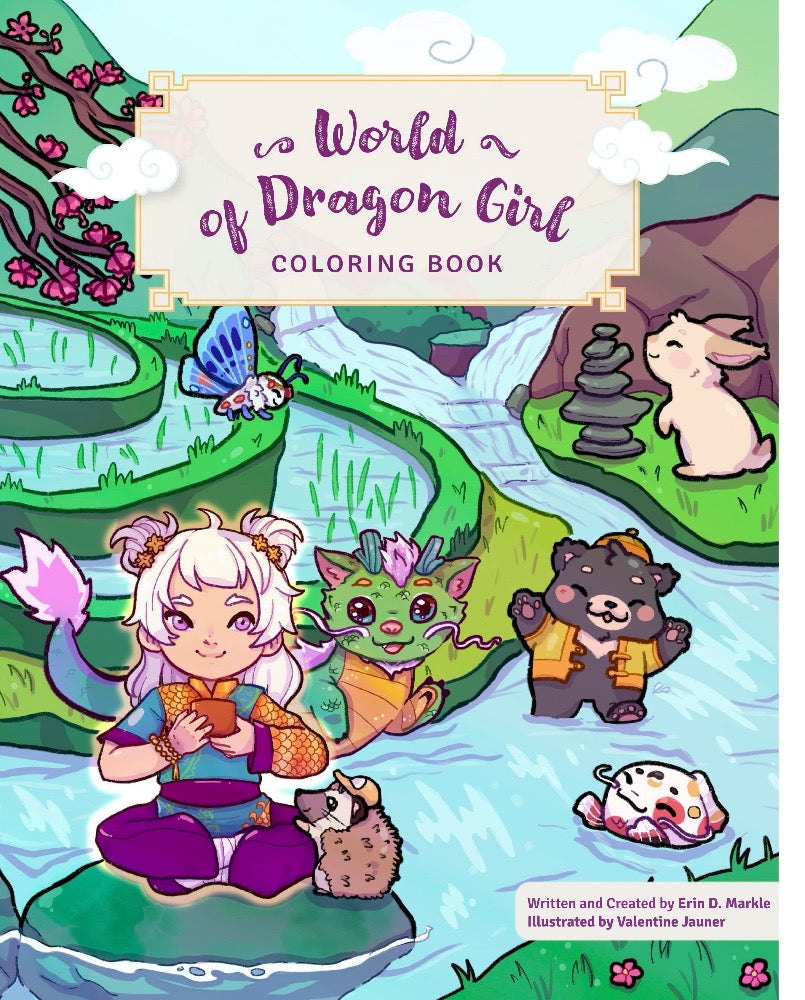 World of Dragon Girl Coloring Book (Softcover)