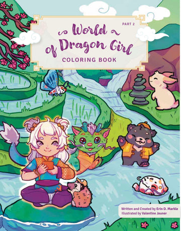 World of Dragon Girl Downloadable Coloring E-book Story Part 2