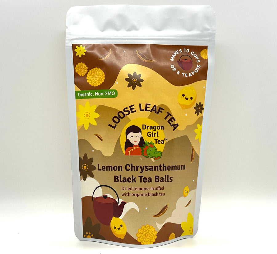 Lemon Chrysanthemum Black Tea Balls (Organic) - Loose Leaf Tea