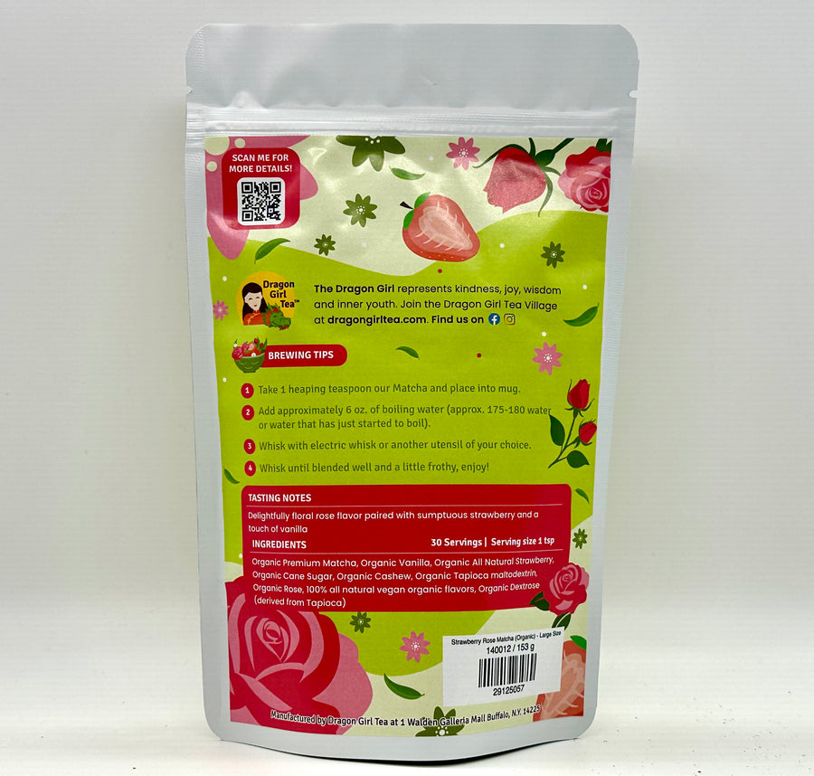 Strawberry Rose Matcha (Organic) - Large Size