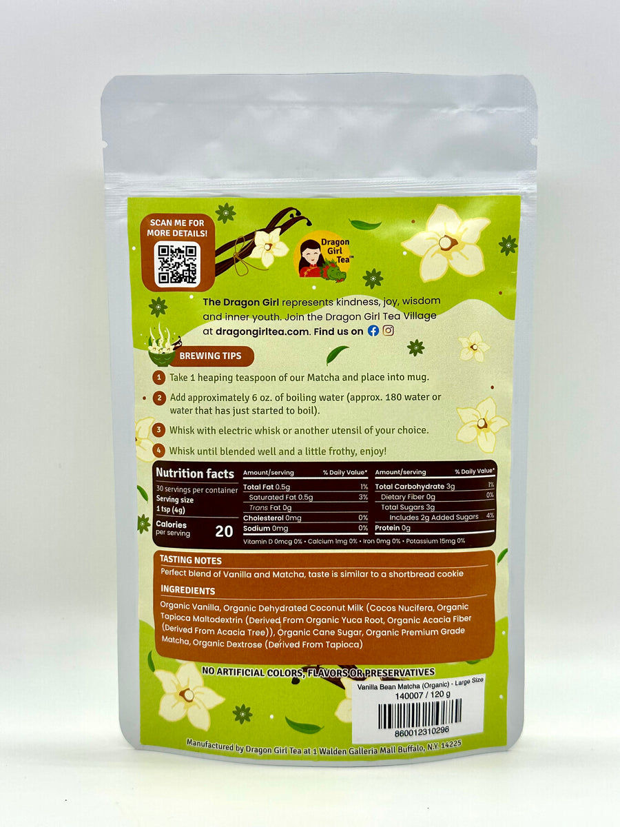 Vanilla Bean Matcha (Organic) - Large Size 2025