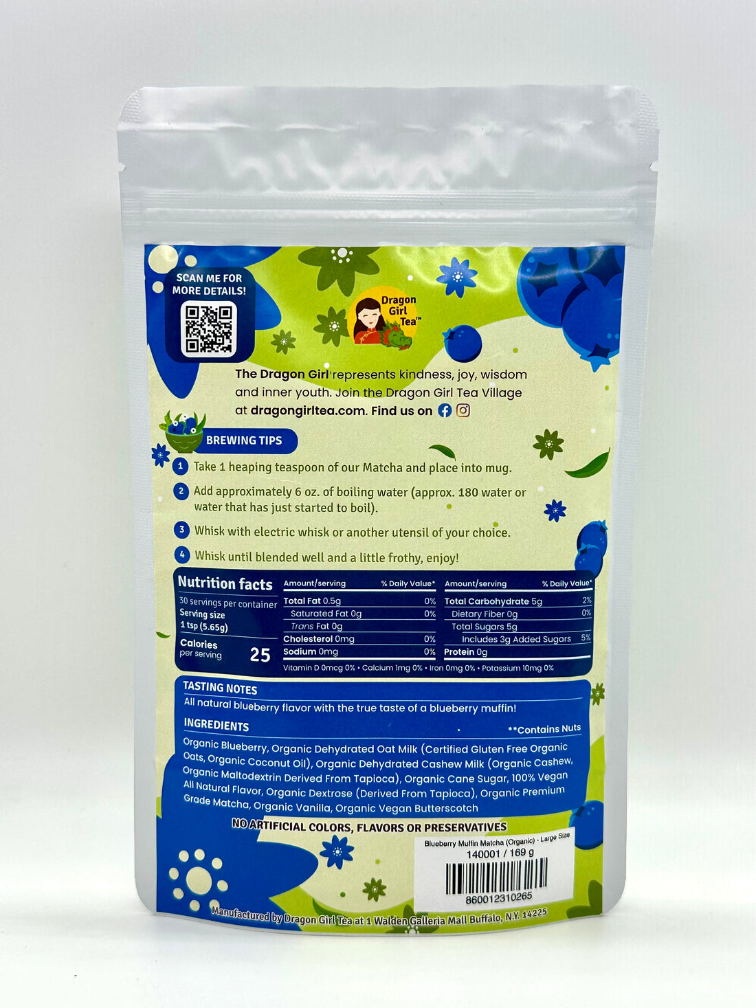 Blueberry Muffin Matcha (Organic) - Large Size 2025