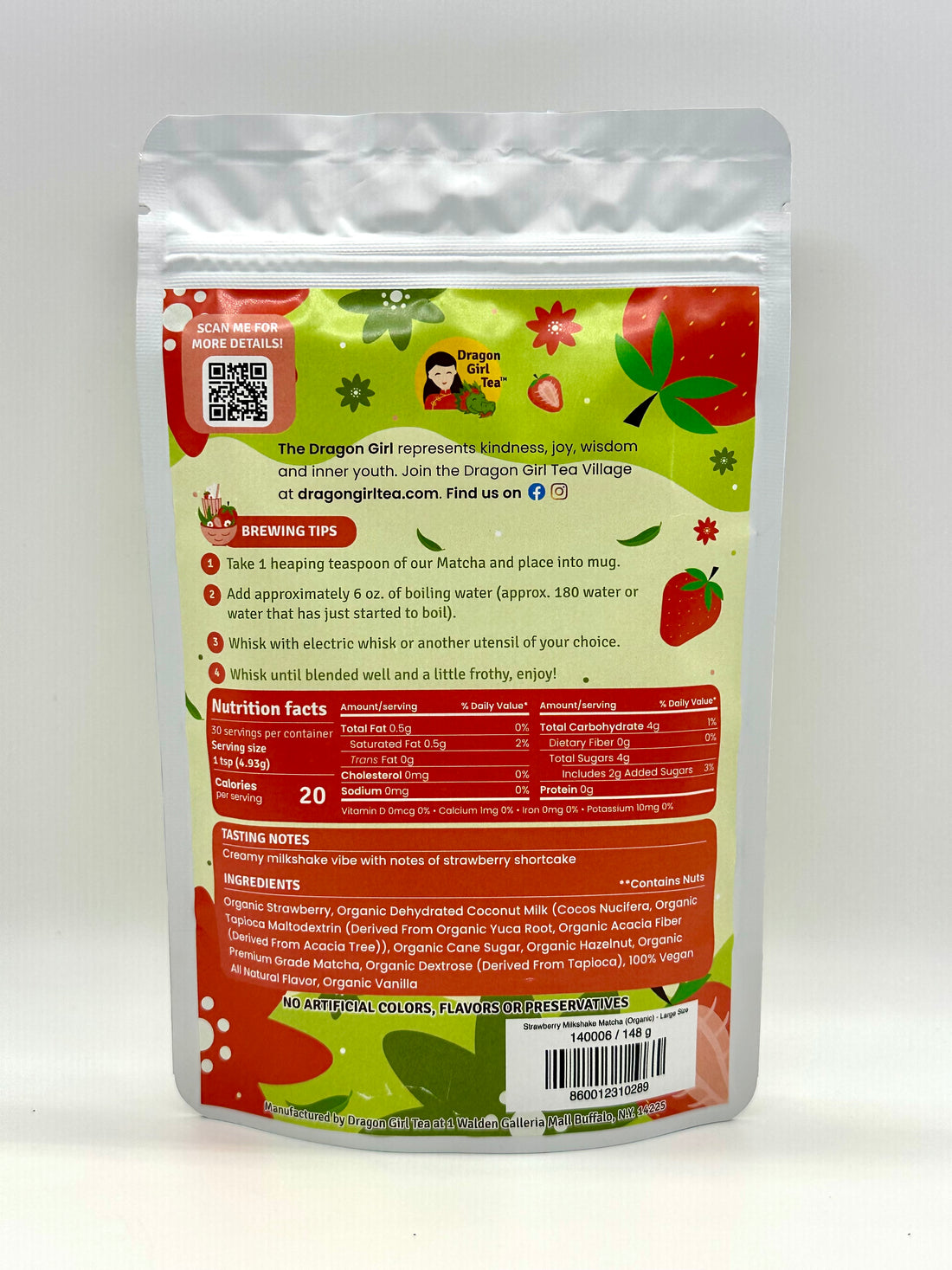 Strawberry Milkshake Matcha (Organic) - Large Size 2025