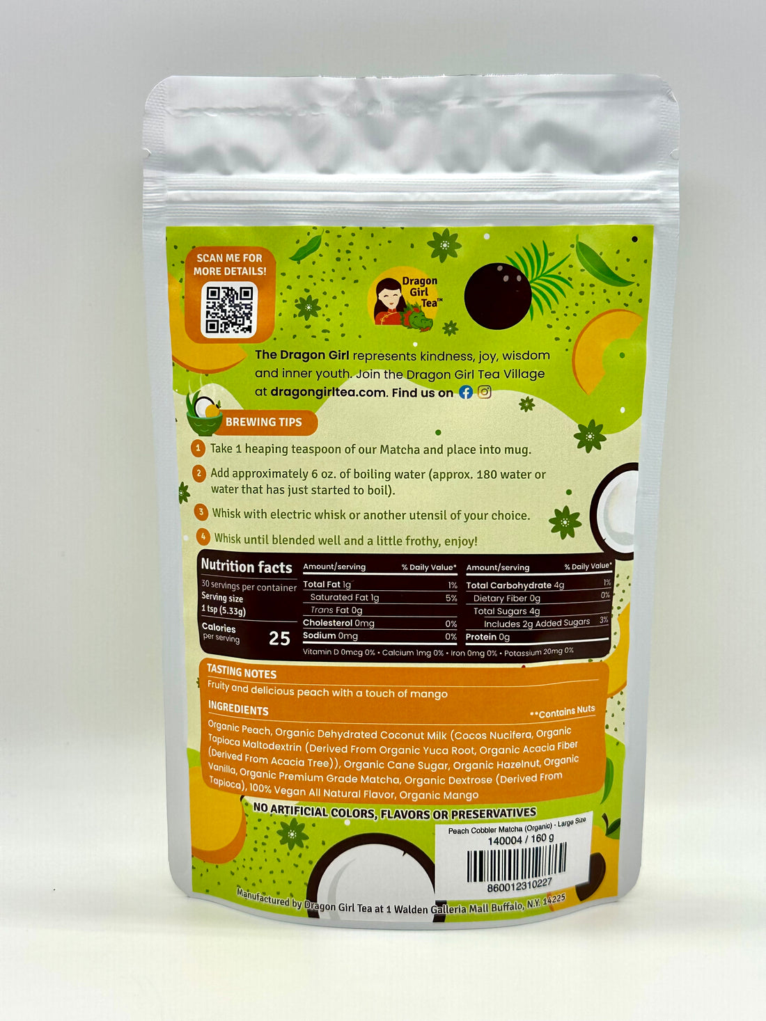 Peach Cobbler Matcha (Organic) - Large Size 2025