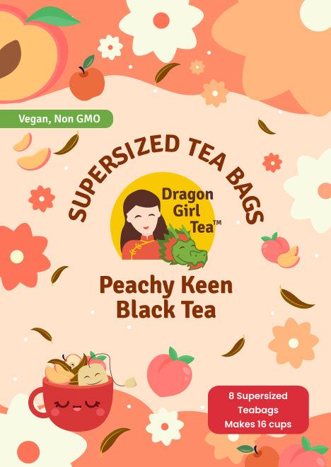 Peachy Keen Black Tea - Compostable Tea Bags 2025