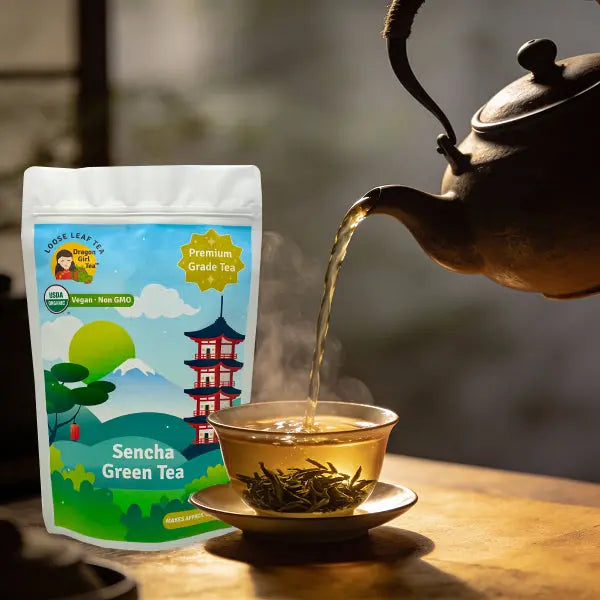 茶 Girls Tea Premium Sencha Green Tea - Refreshing Loose Leaf Flavor – Dragon