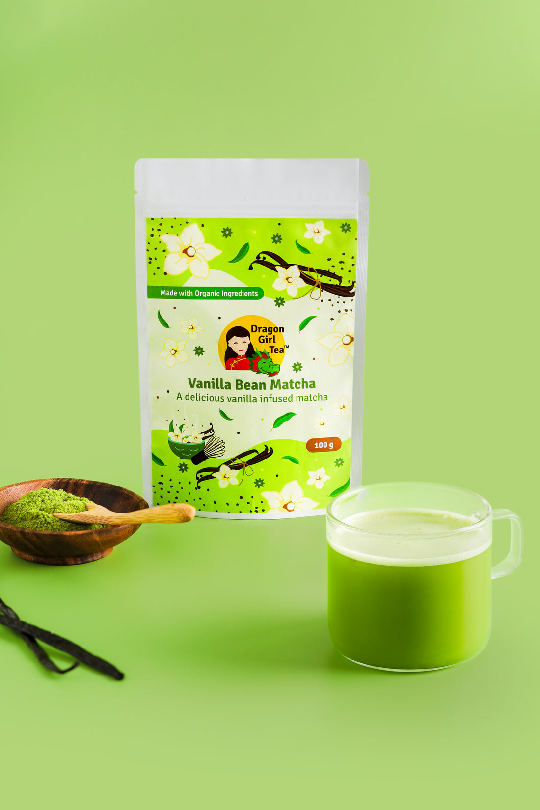 Vanilla Bean Matcha (Organic) - Large Size