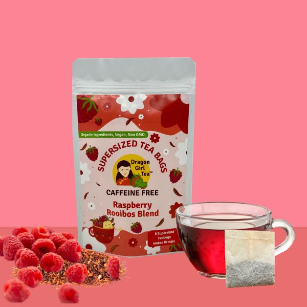 Raspberry Rooibos Blend - Compostable Tea Bags - Caffeine Free
