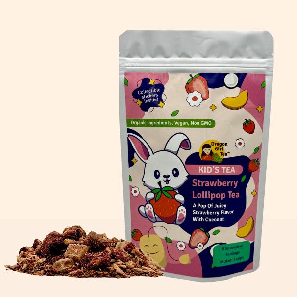 Strawberry Lollipop - Kid's Tea - Caffeine Free - Compostable Tea Bags