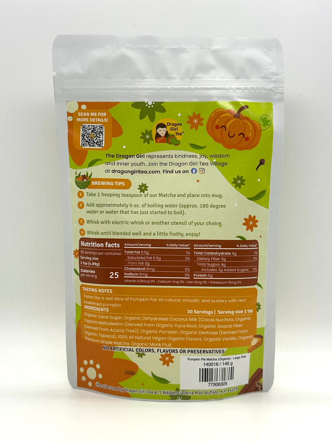 Pumpkin Pie Matcha (Organic) - Large Size