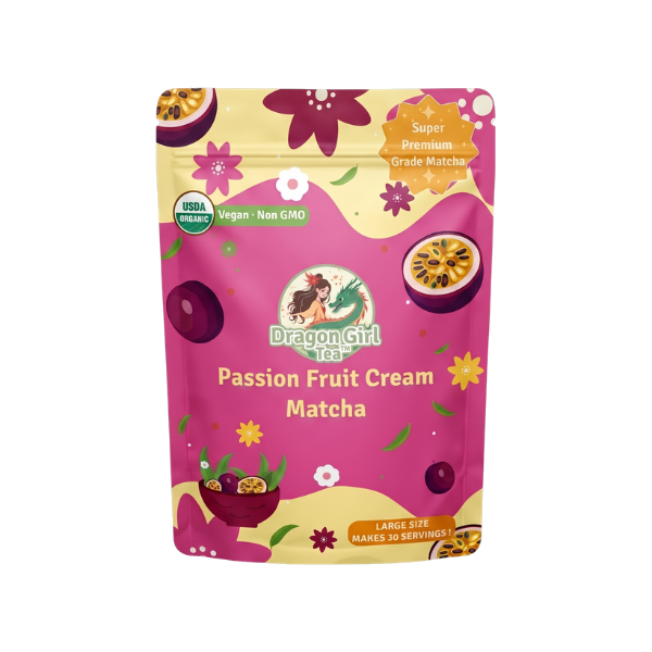 Passion Fruit Cream Matcha, single pouch — Dragon Girl Tea