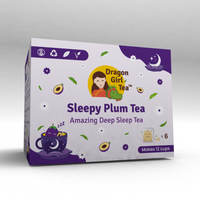 Dragon Tea Girl Organic Sleepy Plum Tea with Compostable Tea Bags